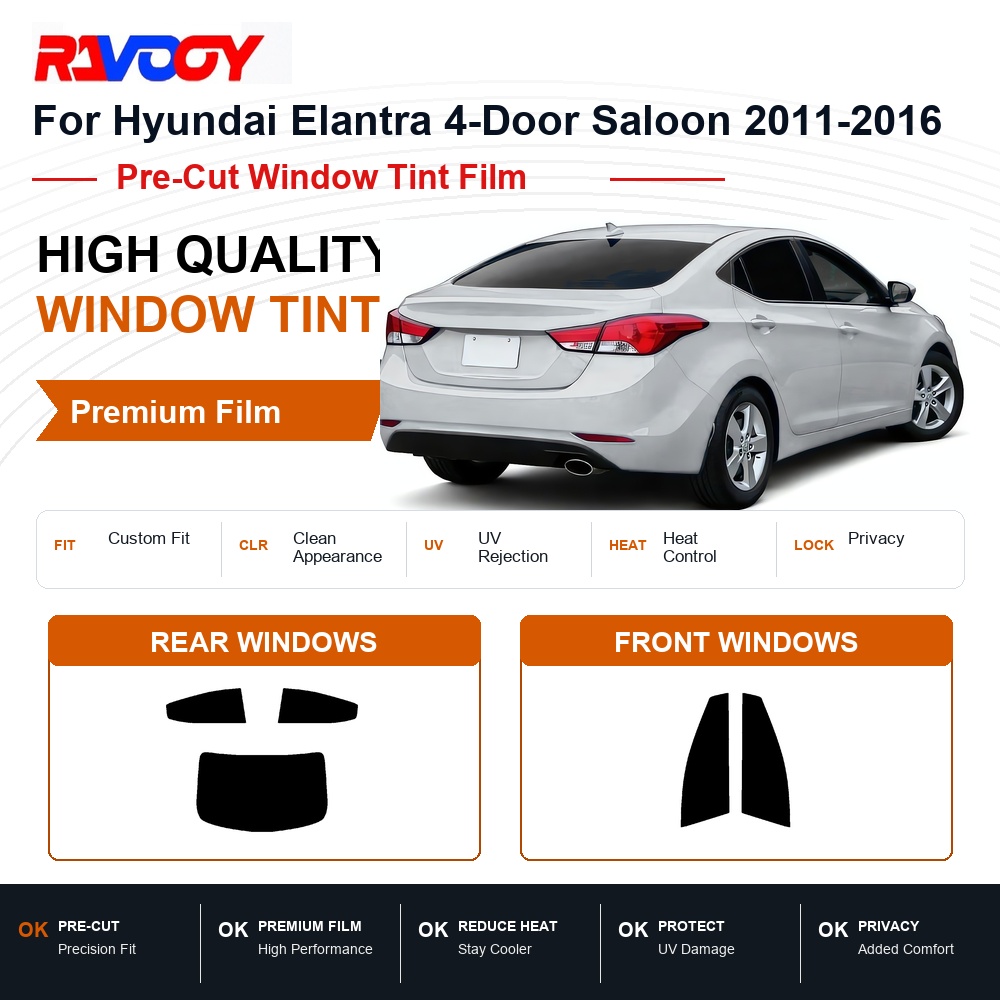 Privacy Screen Protector - Hyundai Elantra 4 Kapılı Sedan 2011-2016