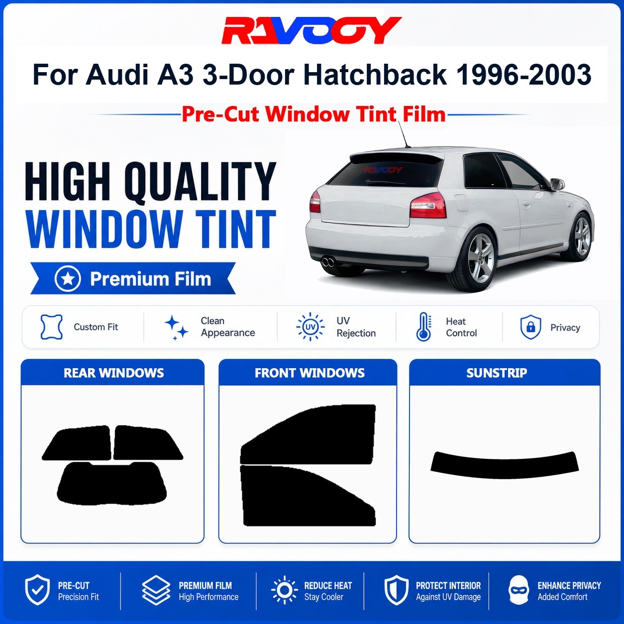 Privacy Screen Protector - Audi A3 3 Kapılı Hatchback 1996-2003