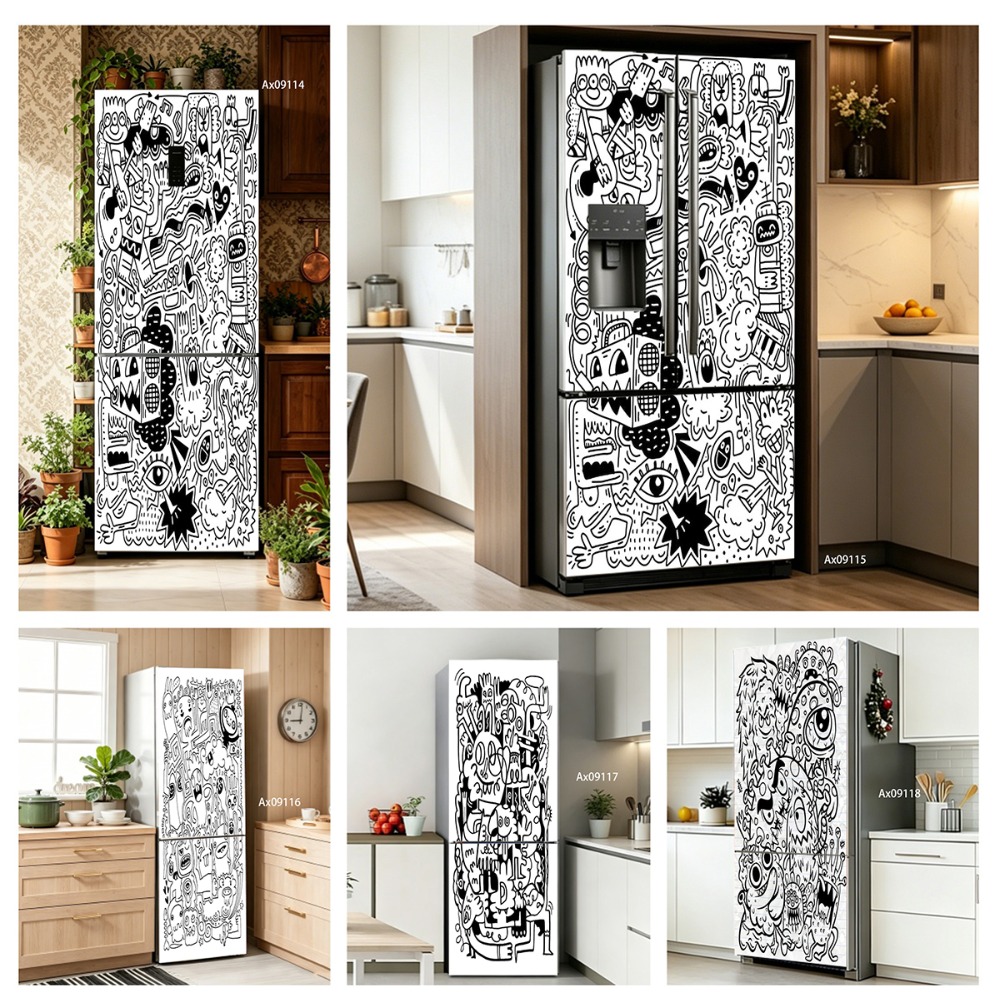 Siyah-Beyaz Çizgi Sanatı Doodl - Full Cover Adhesive incelemesi ve fiyatı